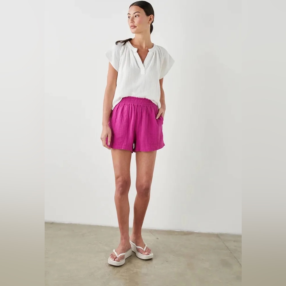 RAILS $128 LEIGHTON BERRY ORGANIC COTTON GAUZE SHORTS